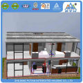 Alta calidad Dos pisos personalizados diseño modular hotel kit casa
